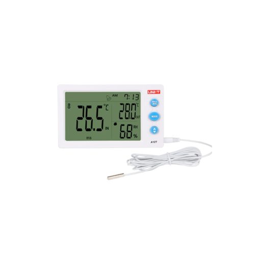 Mesa de trabajo 218 Medidor de Humedad y temperatura. Rango temperatura -10 a 50 grados centígrados, Humedad 10% - 99% h.A13T
