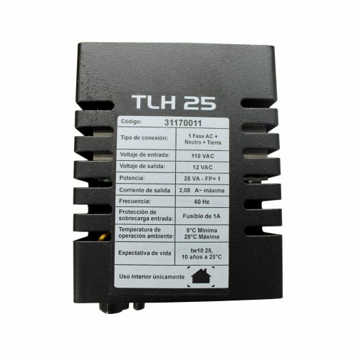 TLH-25-VA-detalle TRANSFORMADOR LUZ HALOGENA TLH-25W CAJA METETALICA MAGOM
