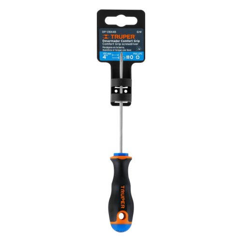 destornillador-punta-phillips-1-8x-4-con-mango-comfort-grip-truper DG-1/8X4B DESTORNILLADOR PUNTA GABINETE 1/8" X 4" MANGO COMFORT GRIP