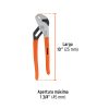PEX-10+FC2 Pinza de extensión 10" mango de PVC, TRUPER