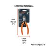 T202-5+EIND1 Pinza de corte diagonal 5" mango de PVC, TRUPER