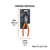 T202-6+EIND1 Pinza de corte diagonal 6" mango de PVC, TRUPER