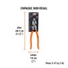 T210-9+EIND1 Pinza de punta y corte 6" mango de PVC, TRUPER