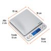 Báscula electrónica de precisión, de bolsillo, 500 g, TRUPER 102316