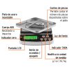 BASE-3+FC2 Báscula electrónica de precisión, recargable, 3 kg, TRUPER 102317