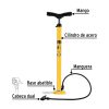 BOM-P+FC1 Bomba manual para inflar, 80 PSI, PRETUL 21690