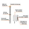 BOS-1-1-2LM-2+FC1 Bomba sumergible tipo bala 4", 1-1/2HP,agrícola, 220V,TRUPER 102976