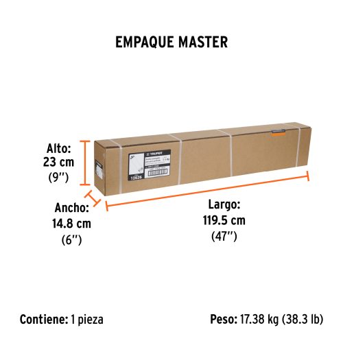 Bomba sumergible tipo bala 4", 1-1/2HP, uso agrícola, TRUPER 12626