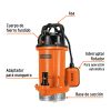 BOS-1LH+FC1 Bomba sumergible hierro fundido, agua limpia, 1 HP, TRUPER 100171