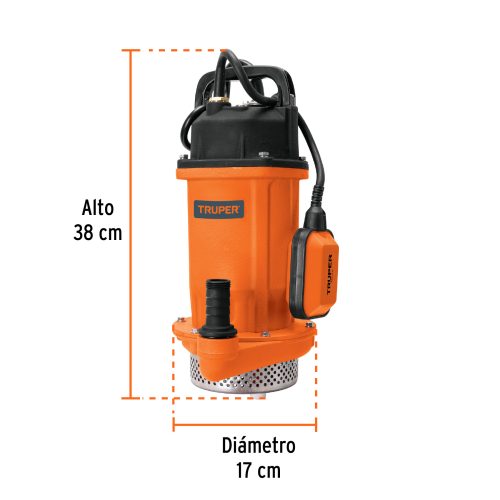 BOS-1LH+FC3 Bomba sumergible hierro fundido, agua limpia, 1 HP, TRUPER 100171