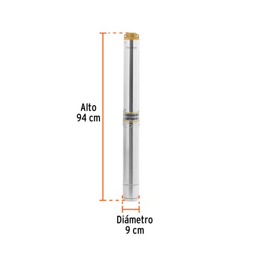 BOS-2LM-2+FC2 Bomba sumergible tipo bala 4", 2HP,uso agrícola, 220V,TRUPER 102977