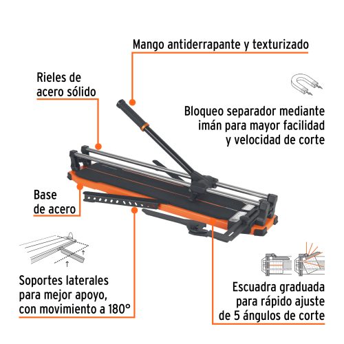 Cortador de azulejo de 24" (60 cm), TRUPER