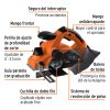 Cepillo eléctrico 3-1/4", 850W, TRUPER PRO 100502
