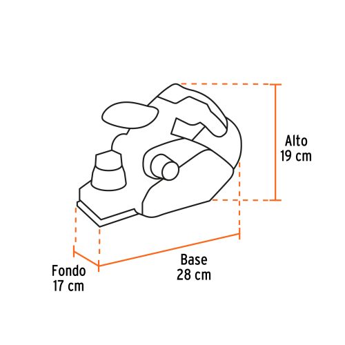 Cepillo eléctrico 3-1/4", 850W, TRUPER PRO 100502