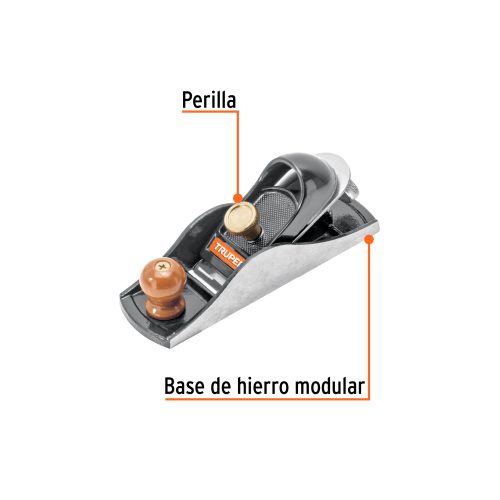 Cepillo tipo chancla para carpintero, TRUPER 12024