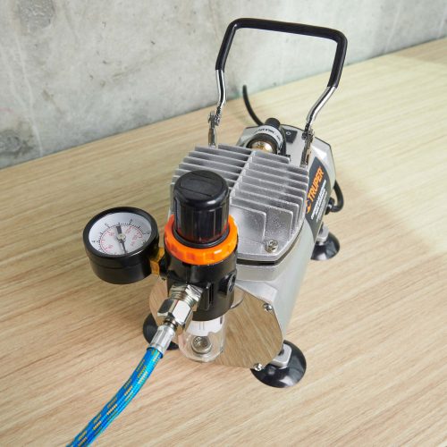 COMP-AERO+A1 Compresor libre de aceite, para aerografo,1/5HP,127V, TRUPER