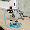 COMP-AERO+A2 Compresor libre de aceite, para aerografo,1/5HP,127V, TRUPER