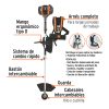 Desbrozadora multifuncional 4 en 1, a gasolina 45 cc, TRUPER (103205)