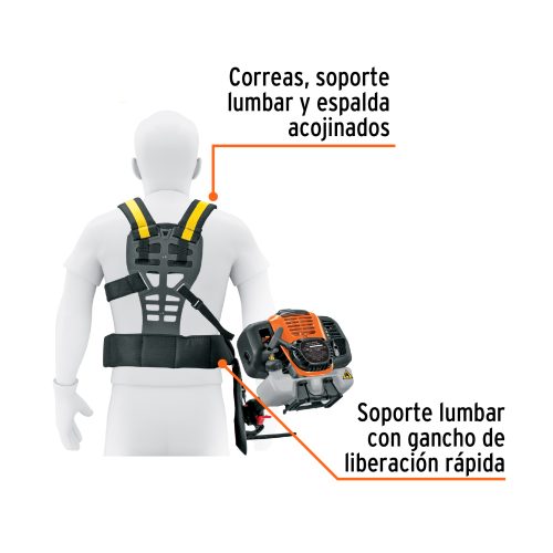 Desbrozadora multifuncional 4 en 1, a gasolina 45 cc, TRUPER (103205)