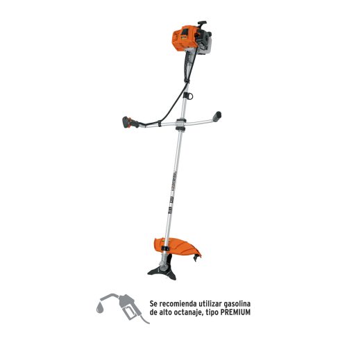 Desmalezadora a gasolina 63 cc mango tipo "bici", 17" corte ( 12671)