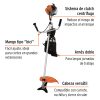 Desmalezadora a gasolina 63 cc mango tipo "bici", 17" corte ( 12671)