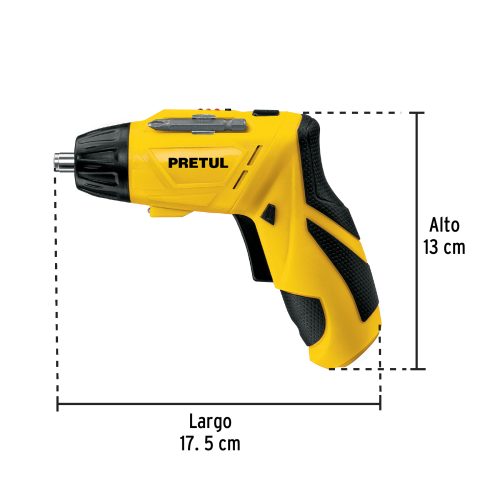 DESI-36P2+FC2 Destornillador de dos posiciones, 3.6V, PRETUL 26402