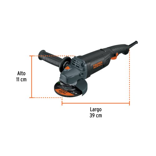 ESMA-4512N+2 Esmeriladora angular 4-1/2", 1250W, TRUPER INDUSTRIAL 12873