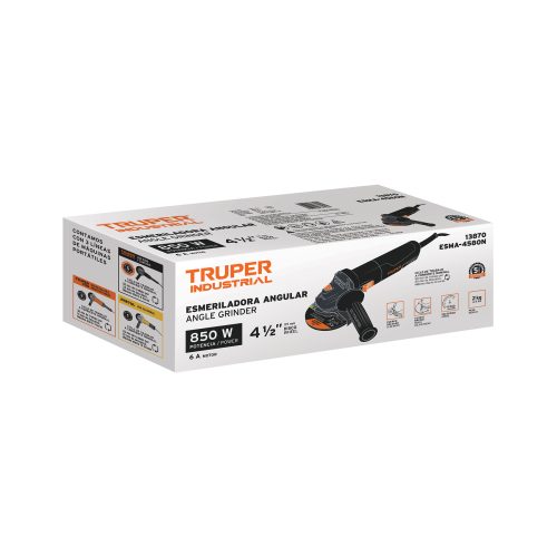 ESMA-4580N+E1 Esmeriladora angular 4-1/2", 850W, TRUPER INDUSTRIAL 13870