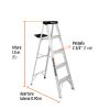 EST-34+FC2 Escalera de tijera tipo III 4 escalones y bandeja, TRUPER