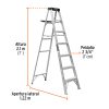 EST-36+FC2 Escalera de tijera tipo III 6 escalones y bandeja, TRUPER
