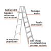 Escalera de tijera 100% aluminio tipo lll 6 peldaños, TRUPER