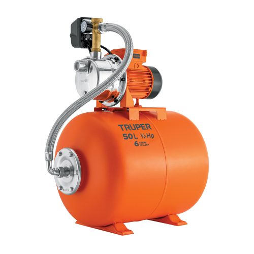 Equipo hidroneumático 50L, jet inoxidable 1/2 HP, TRUPER 12254