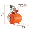 Equipo hidroneumático 50L, jet inoxidable 1/2 HP, TRUPER 12254