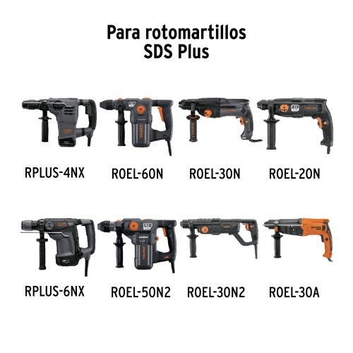Juego de 5 brocas para concreto SDS Plus, TRUPER 102364
