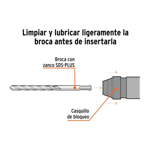 Juego de 5 brocas para concreto SDS Plus, TRUPER 102364