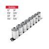 Juego de 8 dados cuadro 1/2" std, PRETUL 21170
