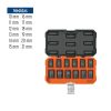 Juego de 12 dados de impacto cuadro 1/2", 6 puntas mm 100944