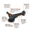 MAX-20EPS+FC1 Esmeriladora 4-1/2" 20V, int. paleta, s/accesorios, MAX 103640