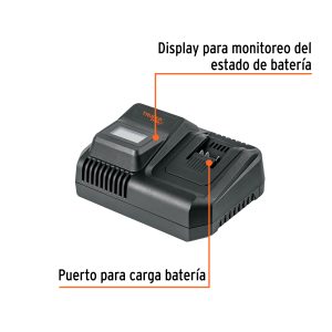Cargador rápido de baterías de ion litio 20V, TRUPER MAX 104018