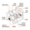 MOTB-4+FC1 Motobomba autocebante 4"x4", gasolina 9HP, agrícola, TRUPER 17118