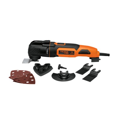 MULH-35A Multiherramienta 350W con 9 accesorios, TRUPER PRO 102429