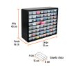 ORG-64+FC2 Organizador con 64 gavetas, TRUPER 10985