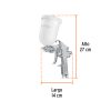 PIPI-403+FC2 Pistola para pintar LVMP vaso plástico, 2 mm, TRUPER