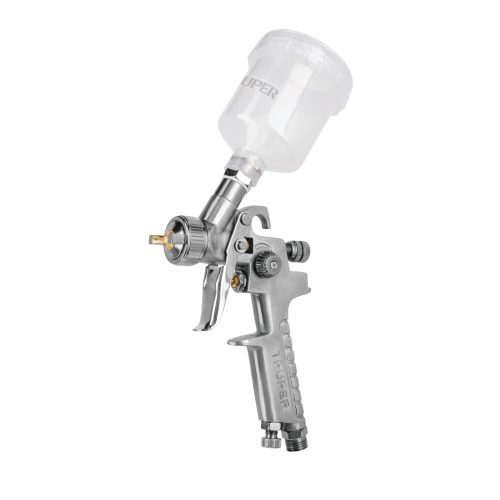 PIPI-410 Pistola p/retoque gravedad HVLP vaso plástico, 1 mm, TRUPER