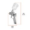 PIPI-410+FC2 Pistola p/retoque gravedad HVLP vaso plástico, 1 mm, TRUPER