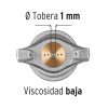 Pistola para pintar LVMP vaso aluminio, 1 mm, TRUPER