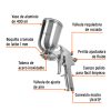 Pistola para pintar LVMP vaso aluminio, 1 mm, TRUPER