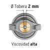 Pistola para pintar LVMP vaso aluminio, 2 mm, TRUPER