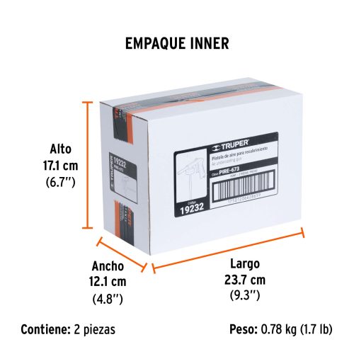 PIRE-673+EI1 Pistola de aluminio para recubrimientos (body), TRUPER