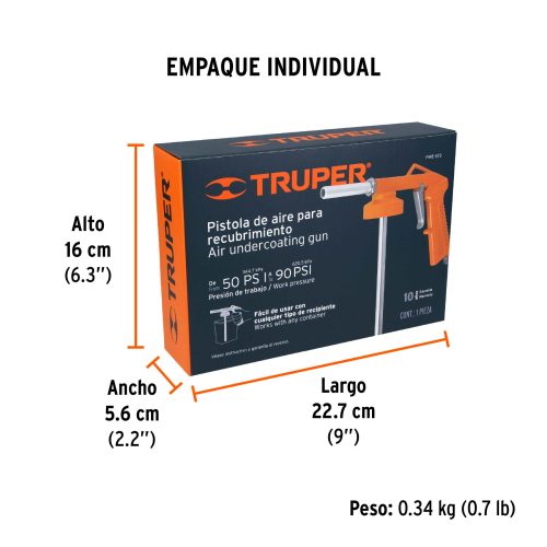 PIRE-673+EIND1 Pistola de aluminio para recubrimientos (body), TRUPER